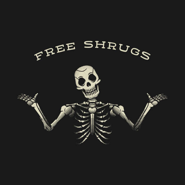 Free Shrugs Skeleton Sign by Tobe Fonseca by Tobe_Fonseca