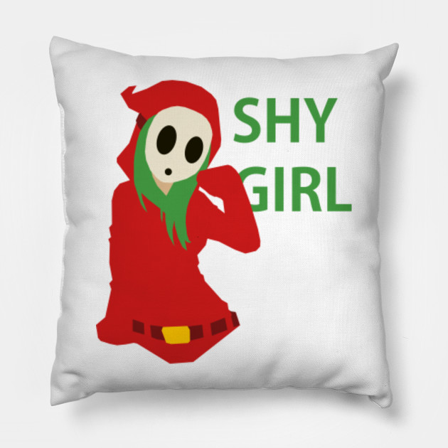 Shy Girl Green Mario Super Mario Pillow Teepublic