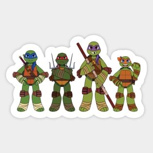 2012 turtles flipping leo off Sticker for Sale by bluezeri