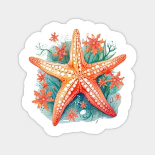 Orange Starfish Magnet