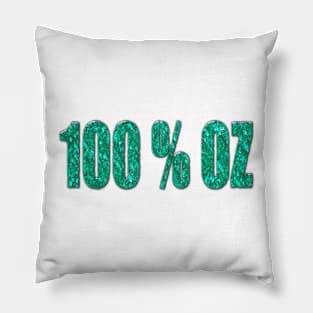 Aqua 100 percent OZ Pillow