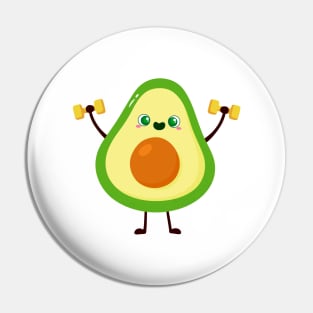 Cute fitness avocado Pin