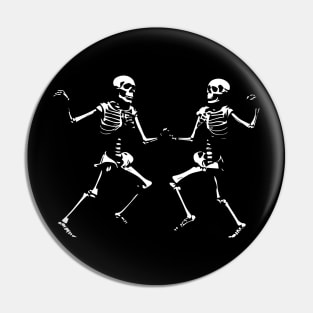 Skeletons dancing Dance Macabre Pin