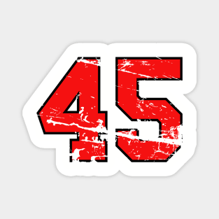 45 | Grunge red Magnet