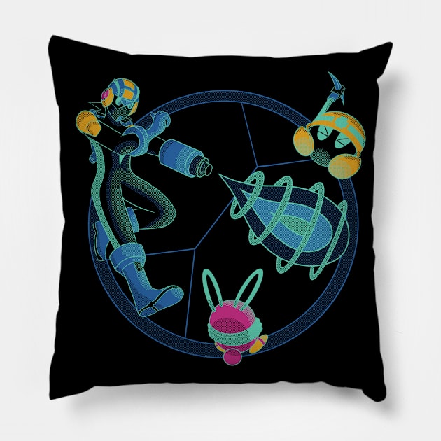 Mega Buster Pillow by BlocksDrawing