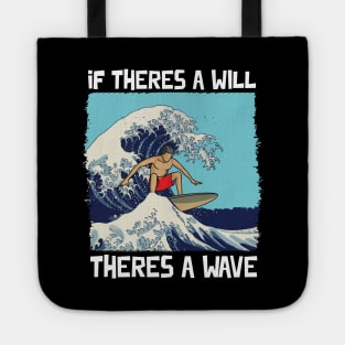 Surfer Surfing Board Sport Wave Water Surfer Girl Tote