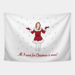 Mariah Carey All I Want For Christmas Is Snow Tapestry