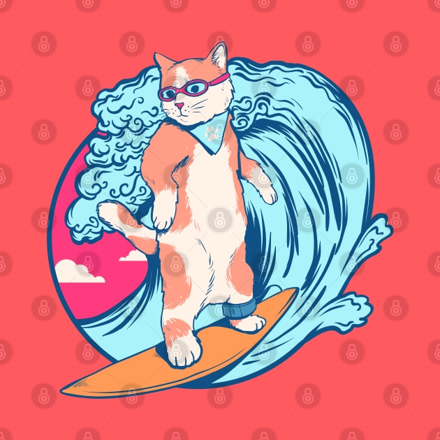 Hang Ten Cat Surfer by machmigo