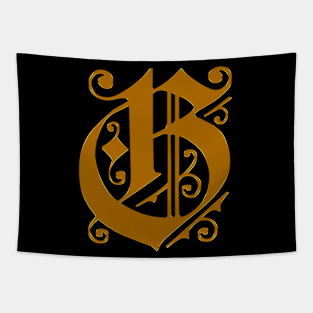 Golden Letter G Tapestry