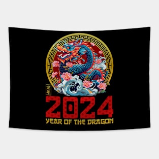 Happy Chinese New Year 2024 Year Of The Dragon Horoscopes Tapestry