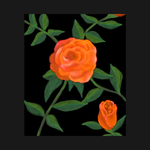 Peach roses by gldomenech