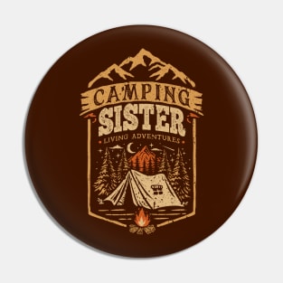 Camping Sister Pin