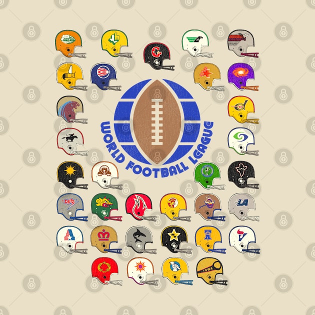 World Football League Defunct Team Helmets by Defunctland