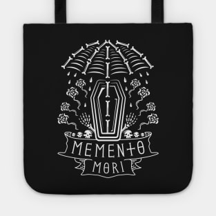 Memento Mori, Skeleton floral skull and bones Tote