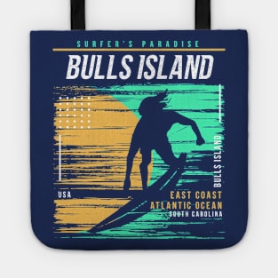 Retro Surfing Bulls Island, South Carolina // Vintage Surfer Beach // Surfer's Paradise Tote