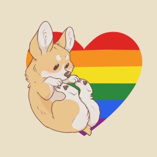 Gay Pride Corgi T-Shirt