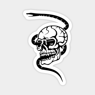 Snake in Skull Magnet