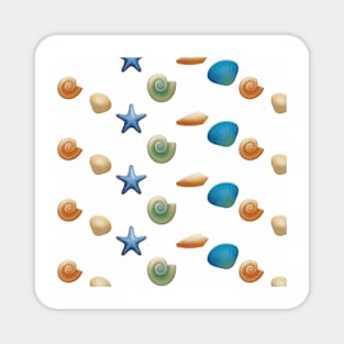 Sea Life Diagonal Stripes Magnet