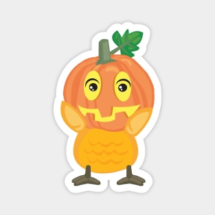 Pumpkin Owl Halloween Cute Design Magnet