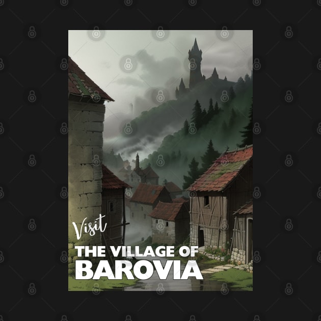 Village of Barovia Tourism Poster - Barovia Ravenloft D&D Art by CursedContent