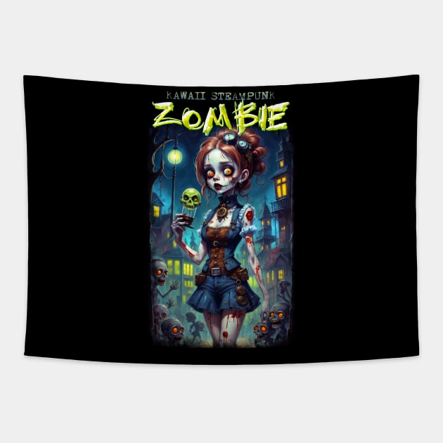 Kawaii Steampunk Zombie 06 Tapestry by KawaiiDread