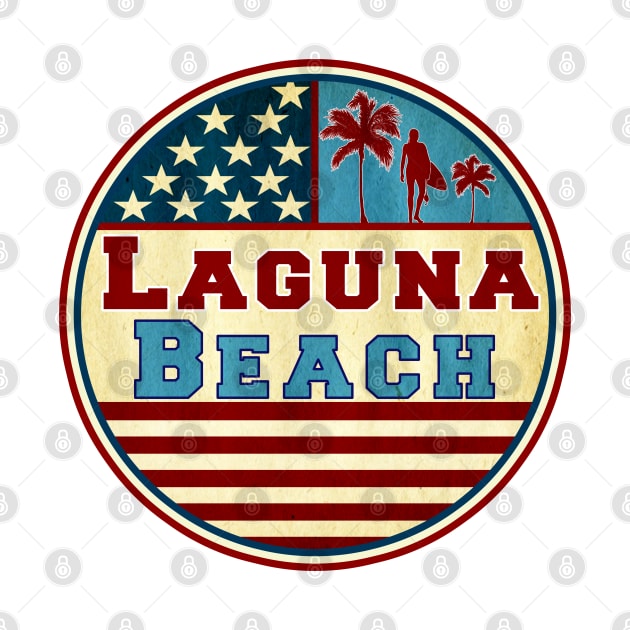 Surfing Laguna Beach California Ocean Surf Palms Surfer by TravelTime