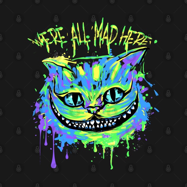 Colorful Mad Cat by IlonaHibernis