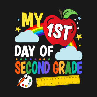 Second Grade Rainbow Girls Boys Teacher Team 2nd Grade Squad T-Shirt