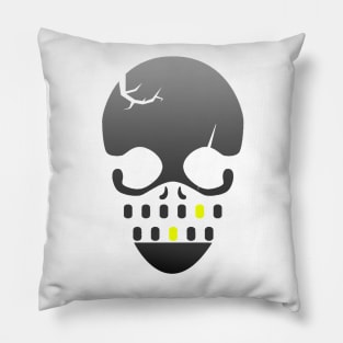 Golden Tooth Skull Pillow