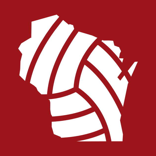 Wisconsin Volleyball Icon - Indoor Beach Grass by Modern Evolution