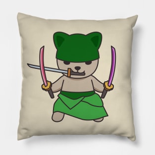 Three Sword Style Zoro Cat Pillow