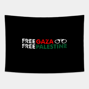 Free Gaza Free Palestine - Break These Handcuffs For Freedom Tapestry