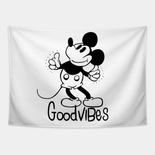 Good Vibes Only Steamboat Willie Tapestry