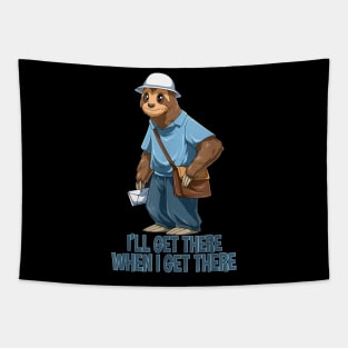 Sloth Mail Carrier Tapestry