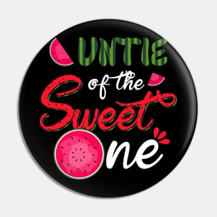 Auntie Of The Sweet One Watermelon First Birthday Family Pin