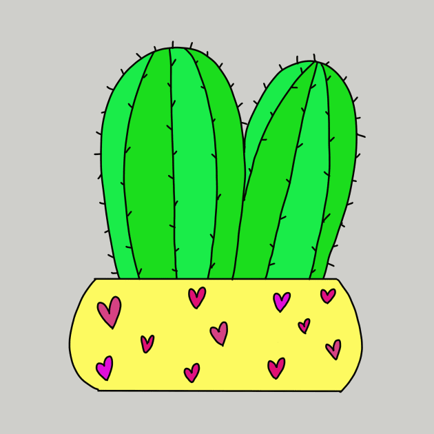 Cute Cactus Design #6: 2 Cacti In Love by DreamCactus