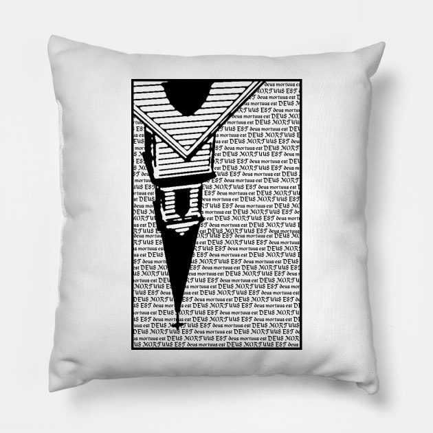 God is Dead latin Pillow by MacSquiddles