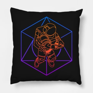 Psychedelic Rave Sacred Geometry Astronaut Pillow