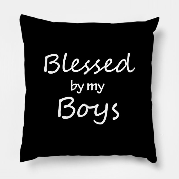 Blessed By My Boys Pillow by martinroj