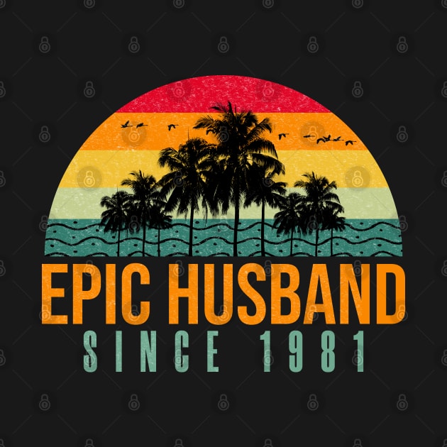 Epic Husband Since 1981 - Funny 40th wedding anniversary gift for him by PlusAdore