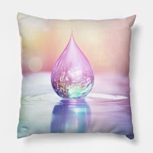 Water Drop Nature Serene Tranquil Peace Pillow