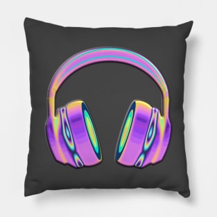 Magenta Headphones Pillow
