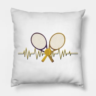 Tennis Heartbeat Pillow