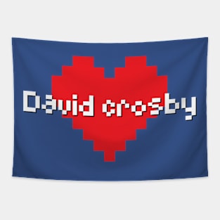 David crosby -> pixel art Tapestry