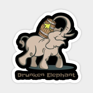 Funny Drunken Elephant Shirt Revival Peekaboo Magnet