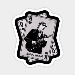 Retro Angus Young Card Style Magnet