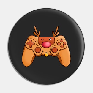 Reindeer Game Pad Christmas Pin