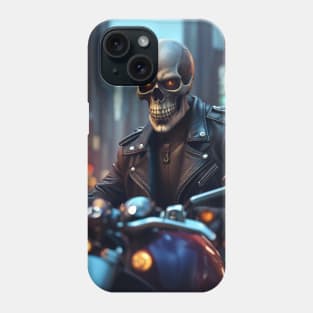 Mr. Skull and His Motorcycle Phone Case