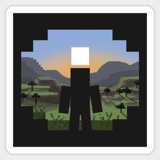 Minecraft Landscape - Minecraft - Sticker
