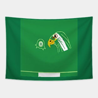 Green Sporty Nigeria Design on Green Background Tapestry